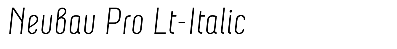 Neubau Pro Lt-Italic